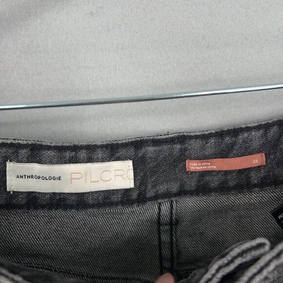 Anthropologie Pilcro Jeans Womens 28 High Rise Slim Studded Rhinestone Denim Y2K - Picture 6 of 16